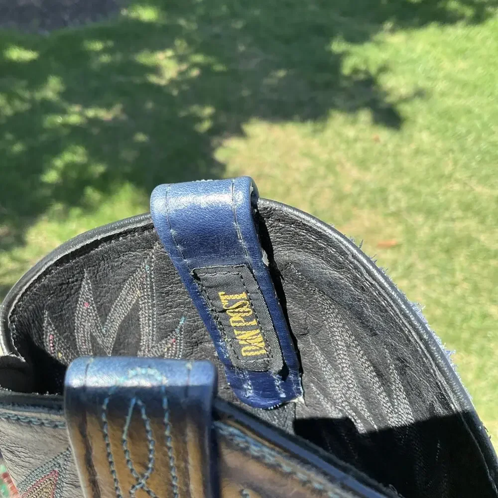 Dan Post Rainbow Python Snakeskin Western Cowgirl Cowboy Boots 14079 Womens 7 - Picture 10 of 16